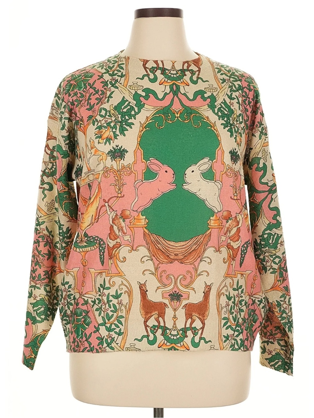 Bunny and Deer print knit sweater🦌🐇